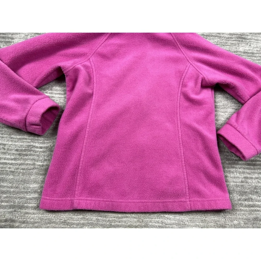 Columbia Jacket Girls Medium 10/12 Pink Fleece Full Zip Hiking Outdoor‎ Gorpcore